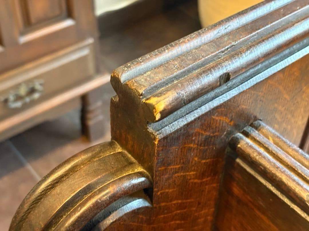 希少　アメリカ製　オーク材　チャーチベンチ　ヴィンテージ　アンティーク　HR