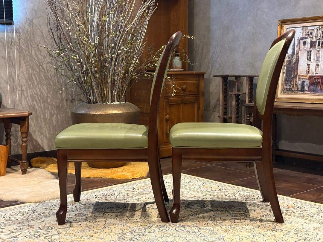 maruni マルニ木工 ダイニングチェア 本革レザー ビンテージ nZ