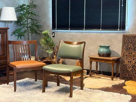 希少　飛騨産業　グリーンレザー　domani ドマーニ　スポークチェア　nG 飛騨産業