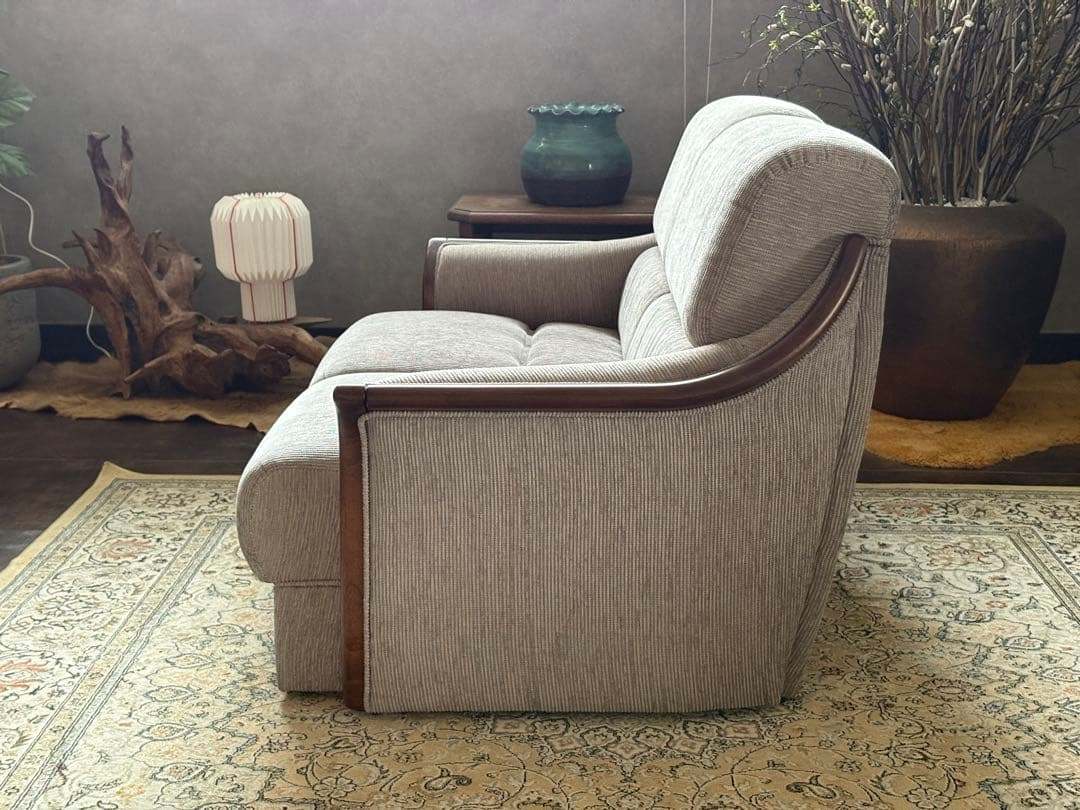 ② 希少　グレーファブリック　セパレートソファ　ビンテージソファ　nZ