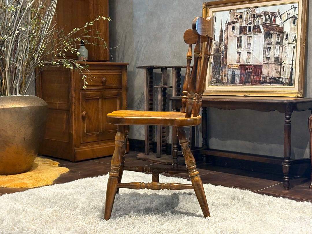 飛騨産業　キツツキマーク　ウィンザーチェア　スポークチェア　ヴィンテージ　IG