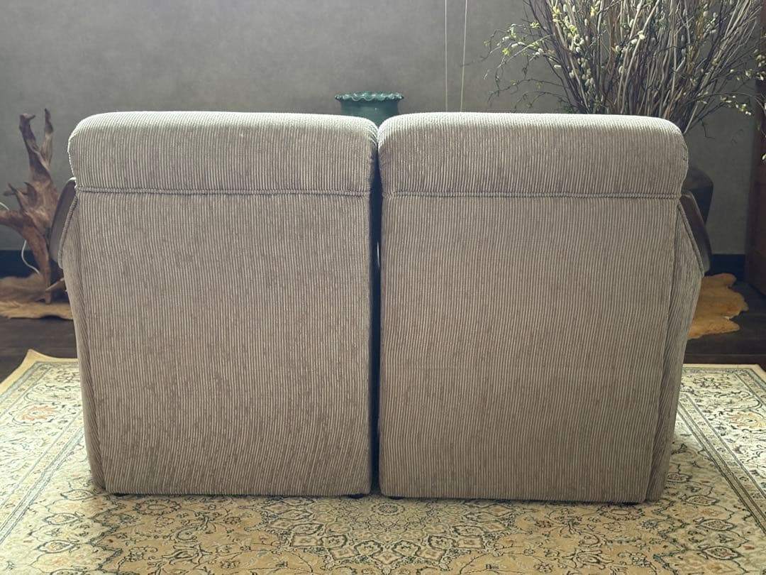 ② 希少　グレーファブリック　セパレートソファ　ビンテージソファ　nZ