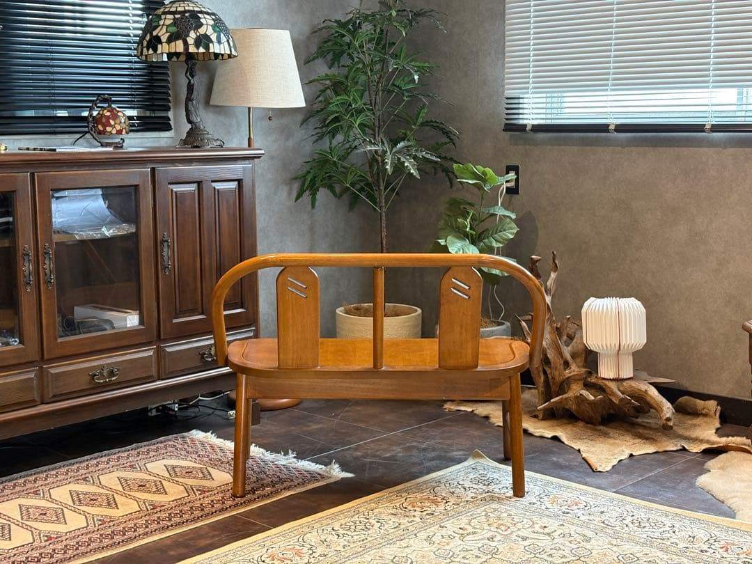 レトロ　ヴィンテージチェア　コロニアルベンチ　カリモク　karimoku IG