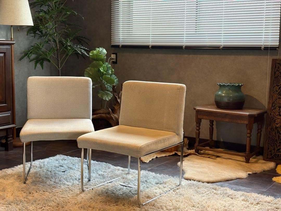 アクタス　ACTUS スチールチェア　ベージュ　ファブリック　シティ　SR