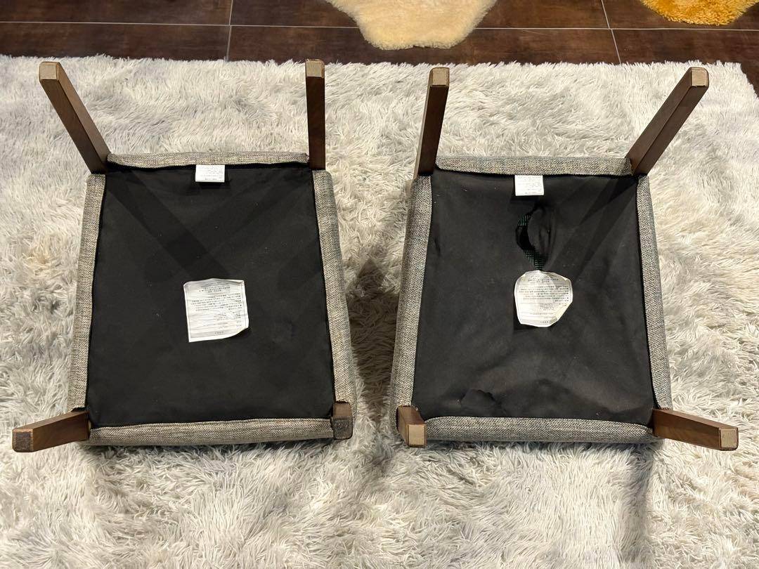 シンプル　モダン　ビンテージ　ウォールナット　ダイニングチェア　4脚セット　H