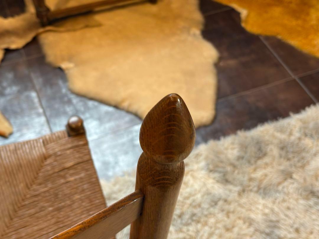 ①　アンティーク　ヴィンテージ　オリバー　ラッシュシート　ハイバックチェア　GZ