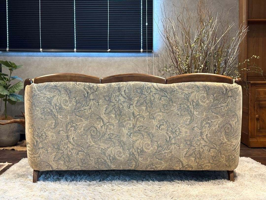 3人掛けソファ 3Pソファ ファブリック生地 アンティーク ビンテージ SZ