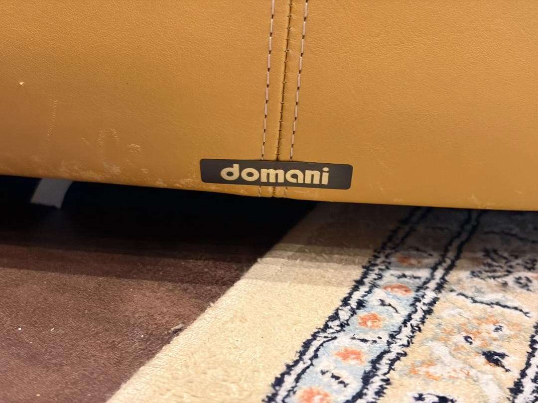 ②　ドマーニ　domani　レザーソファ　オレンジ　ビンテージ　モダン　YG