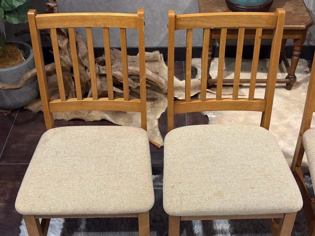 山善　YAMAZEN ダイニングチェア　リビングチェア　ビンテージ　4脚　YK