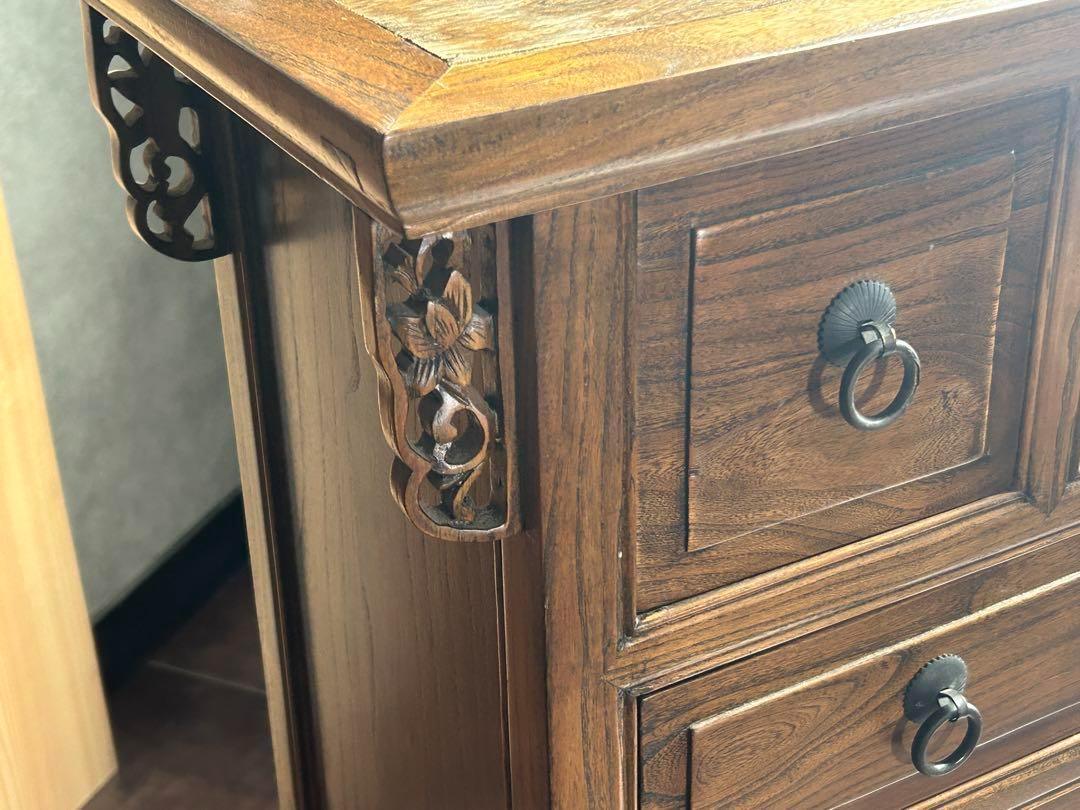 李氏朝鮮　アンティーク　キャビネット　無垢材　サイドボード　レトロ　棚　GH