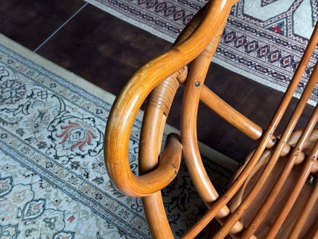 ラタンチェア　回転チェア　アジアン　リゾート家具　藤家具　ラウンジチェア　G