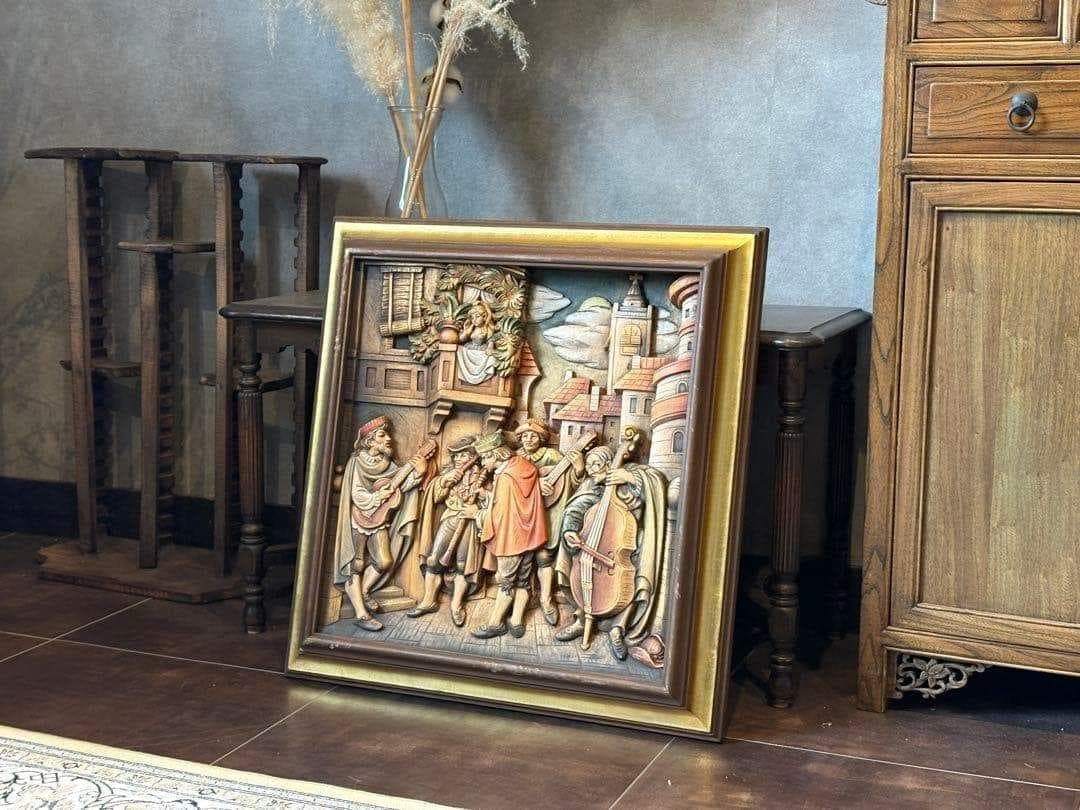 CARL SPITZWEG ANRI 木彫り　レリーフ　シュピッツヴェーグ