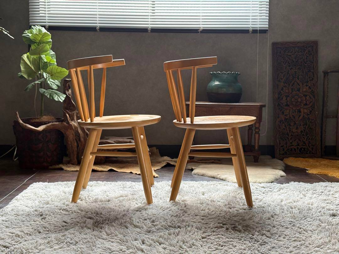 ②cherry 桜屋工業　ウィンザーチェア　アームチェア　オークレイチェア　YZ