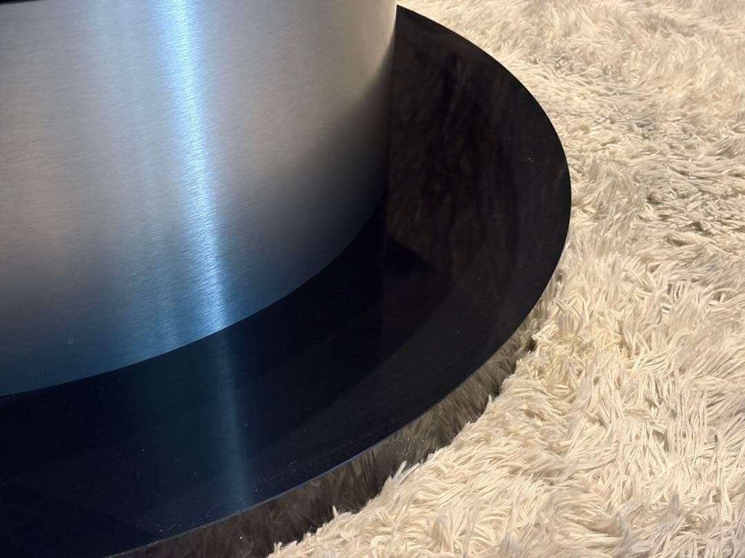 ラウンドテーブル センターテーブル 円卓 ブラック モダンデコ nZ