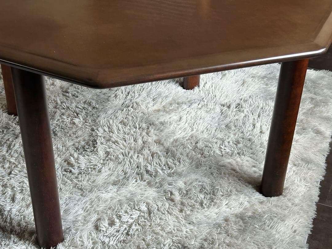 希少品　FUJI FUNITURE フジファニチア　レトロ　八角形テーブル