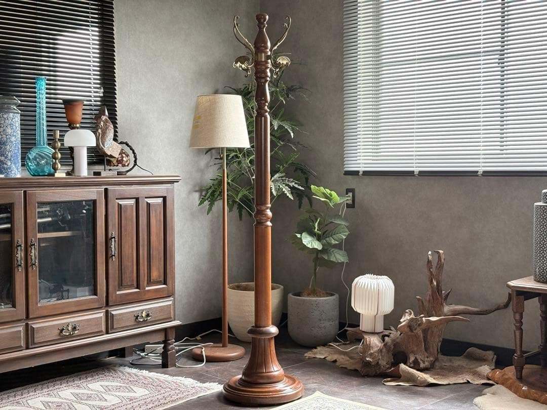 オールド　ビンテージ　レトロ　ハンガーポール　アンティーク　重厚感　SZ