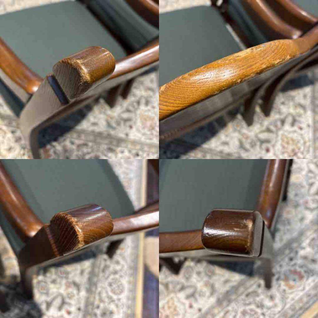 ②飛騨産業 キツツキマーク アームチェア ダイニングチェア リメイク