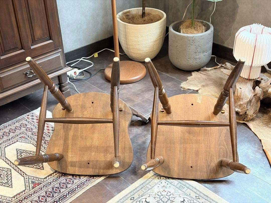 スポークチェア　ビンテージ　クラシック　ウィンザーチェア　２脚セット　IR