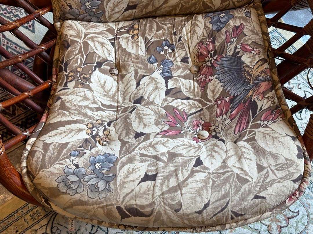 KOIZUMI ラタン回転チェア　リゾートチェア　籐　ソファ　レトロ家具　IG