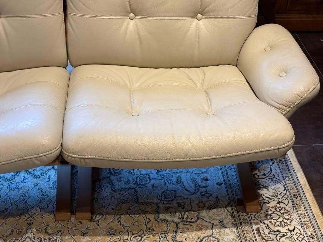 3人掛け本革ソファ　カリモク　karimoku セパレートソファ　3脚　InZ