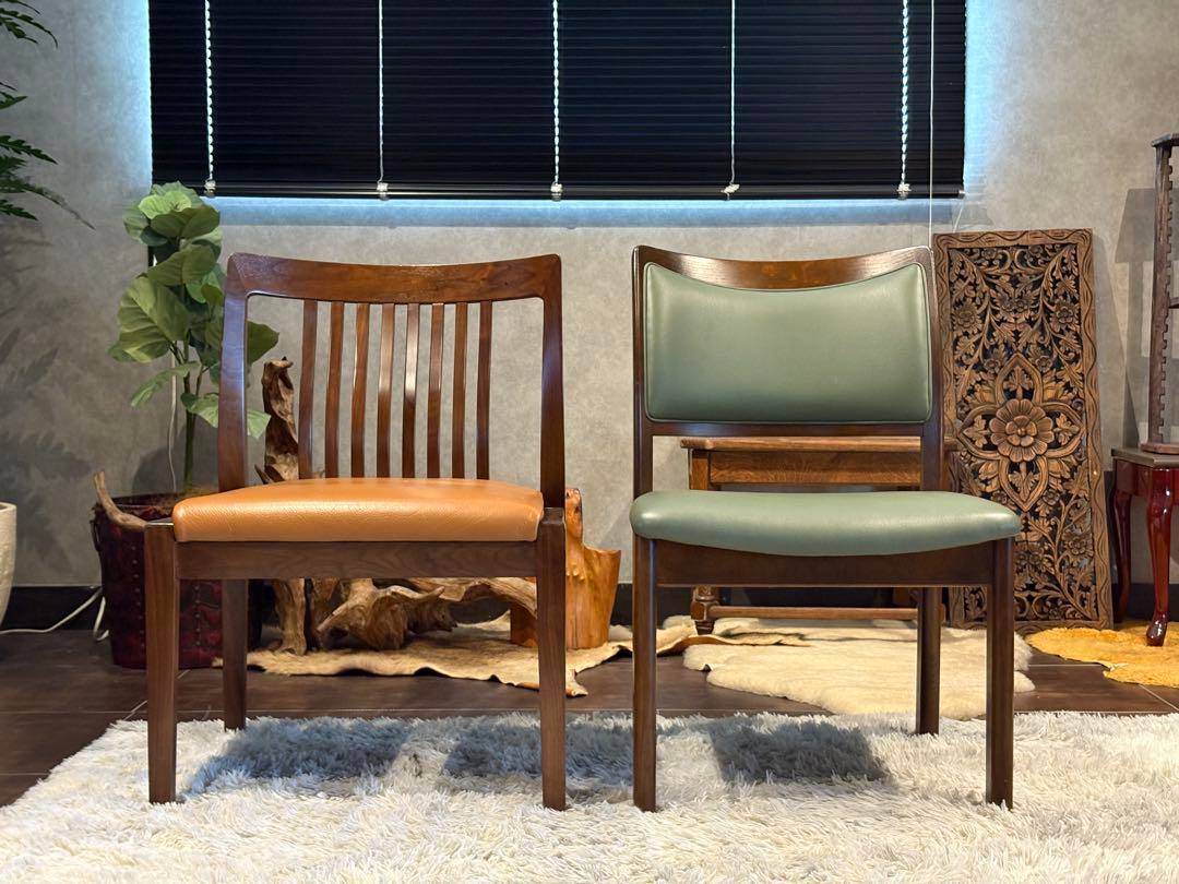 希少　飛騨産業　グリーンレザー　domani ドマーニ　スポークチェア　nG 飛騨産業