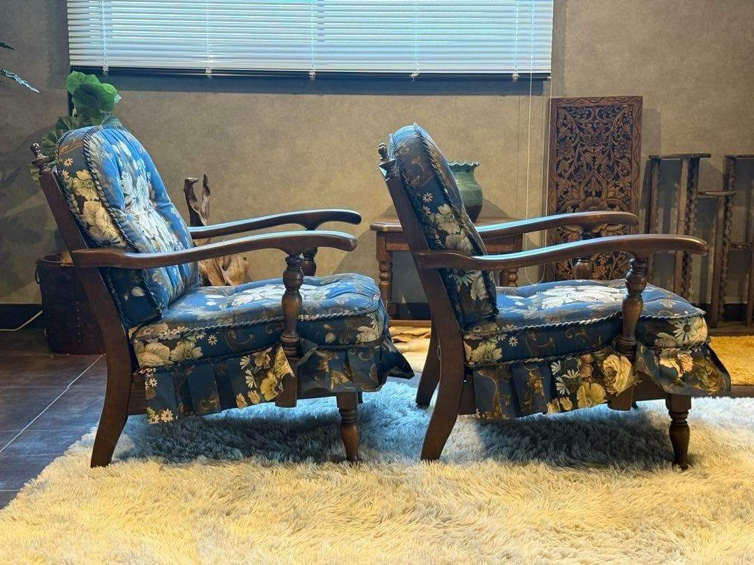 HIDA 飛騨産業　キツツキマーク　アームソファ　2脚セット　肘付き椅子 IY