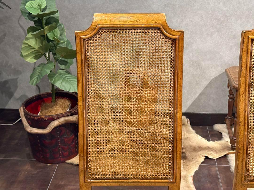 高級　DREXEL ドレクセル　アンティーク　ヴィンテージ　かごめ編み　YS