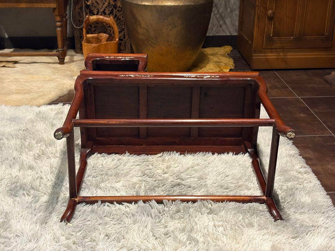 希少　螺鈿細工　螺鈿家具　サイドテーブル　古美術　アンティーク　SZ