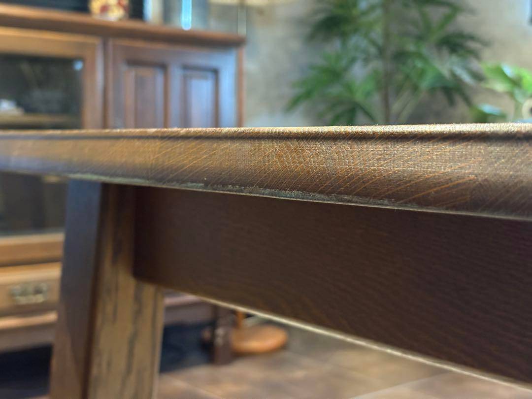 希少　洋風　ダイニングテーブル　オーク材　高級家具　ヴィンテージ　RZ