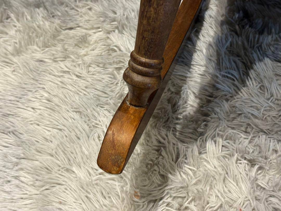 超希少　ウルフロッキングチェア　無垢材　クラシック　アジアン　木彫り　INR