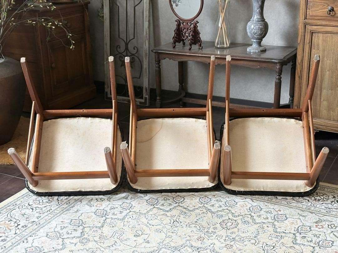 カリモク　karimoku レトロ　スポークチェア　ビンテージ　３脚セット　SZ