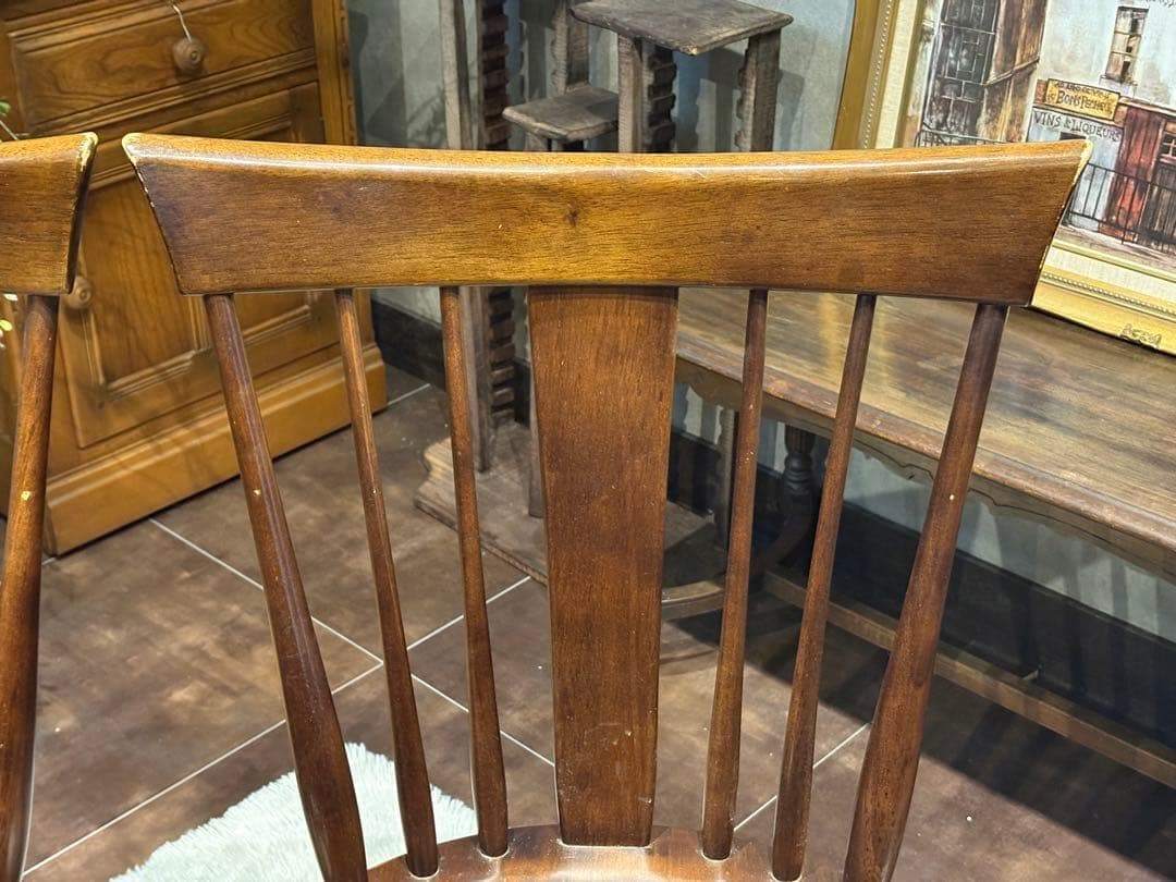 ①KASHIWA 柏木工　ウィンザーチェア　スポークチェア　アンティーク　SY