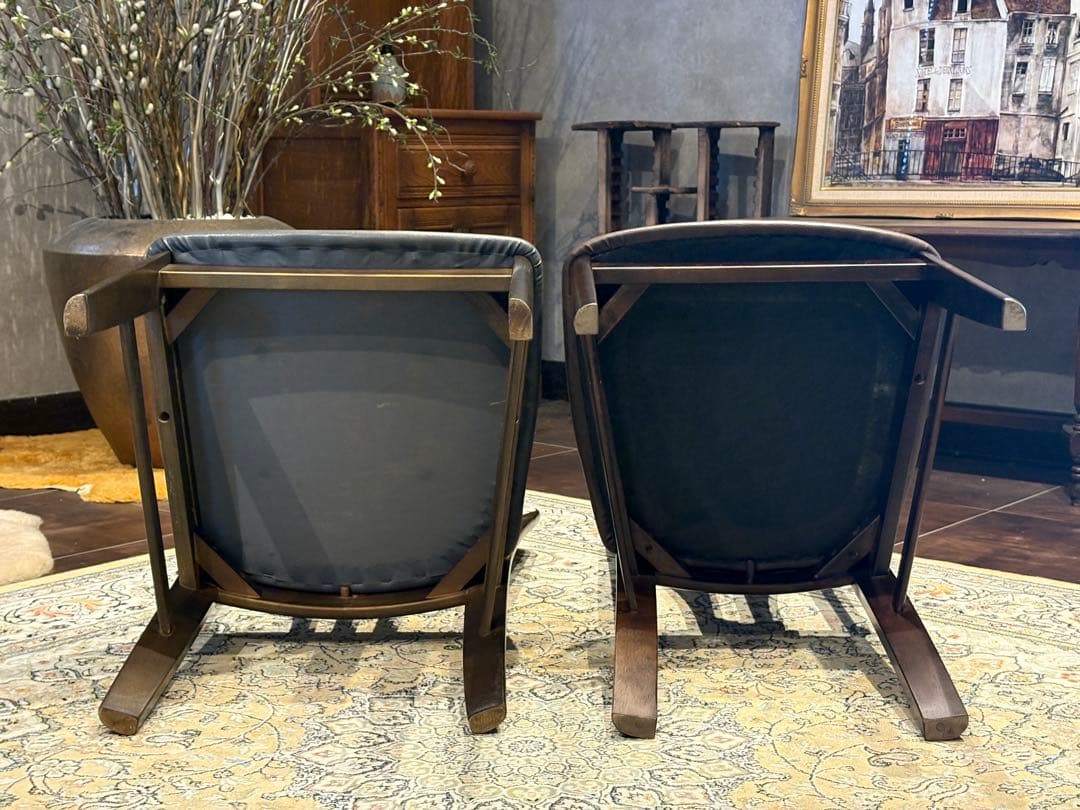 ①karimoku カリモク ダイニングチェア リビングチェア 合皮レザー YN