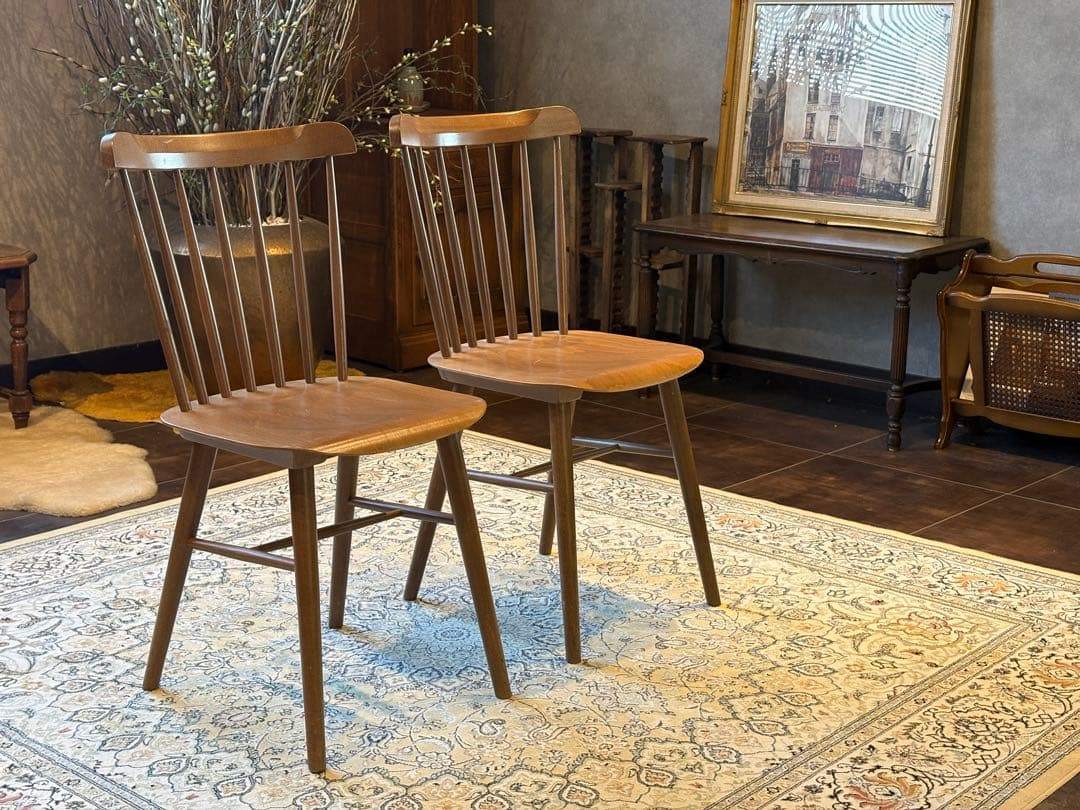 TON トン　ウィンザーチェア　スポークチェア　ビンテージ　2脚セット　SZ