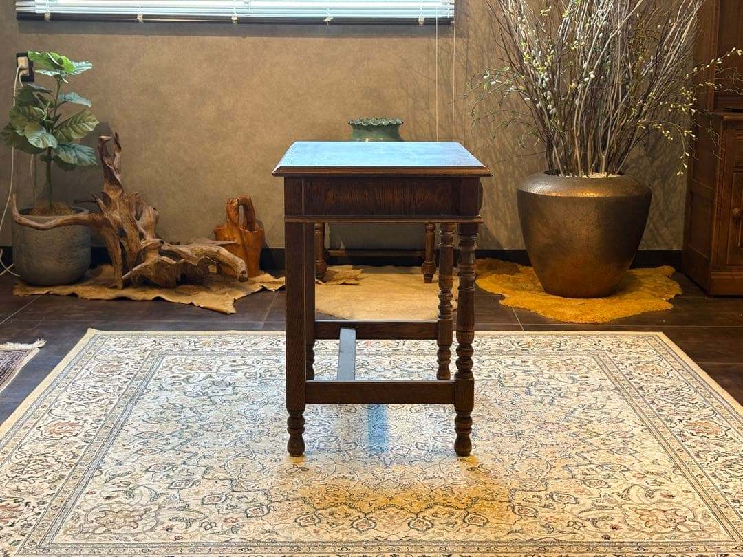 希少 アンティーク ヴィンテージ サイドテーブル オーク材