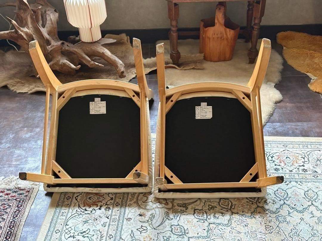 IDC 大塚家具 4脚セット ハイバックチェア モダン ナチュラル nZ