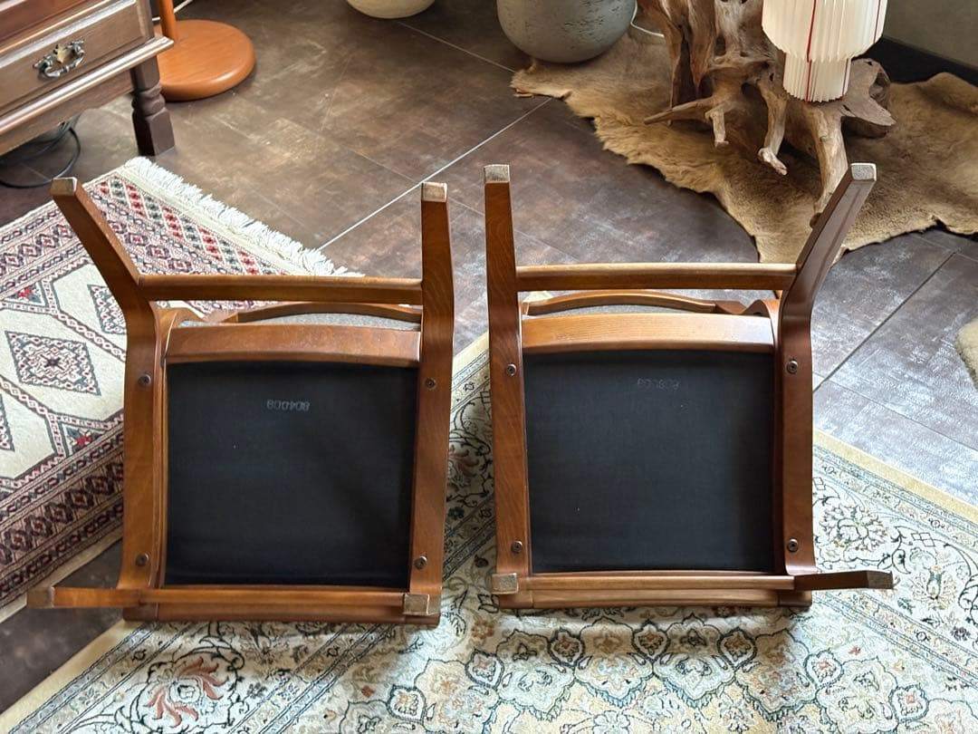 ①オールドカリモク karimoku ヴィンテージチェア　ビンテージチェア　RZ