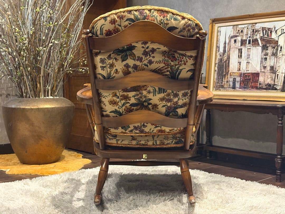 飛騨産業 キツツキマーク ロッキングチェア ダイニングチェア ビンテージ GZ