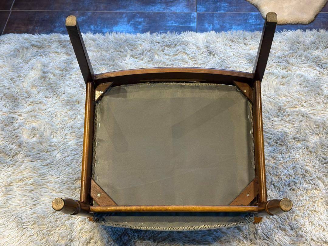 ①　リメイク品　尾州生地　ホワイト座面　カリモク　コロニアル　アームソファ　N