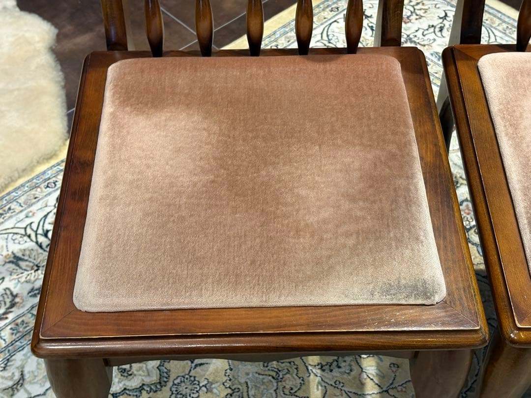 ②光製作所 ダイニングチェア リビングチェア 猫脚 アンティーク ビンテージ R