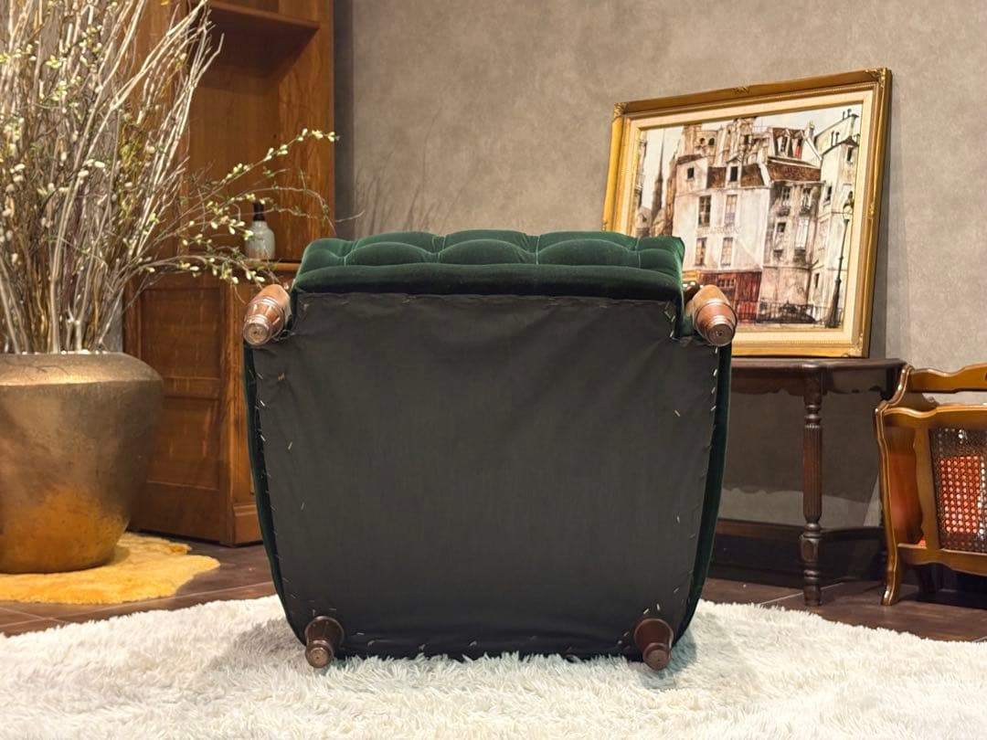 maruni マルニ木工　1人掛けソファ　オットマンセット　ボタンダウン　nZ