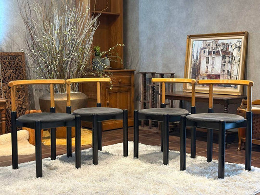 北欧　レトロ　ビンテージチェア　ラウンドチェア　4脚セット　nZ