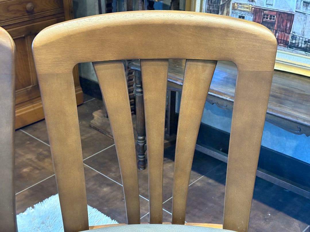 ①karimoku カリモク ダイニングチェア リビングチェア 合皮レザー IG