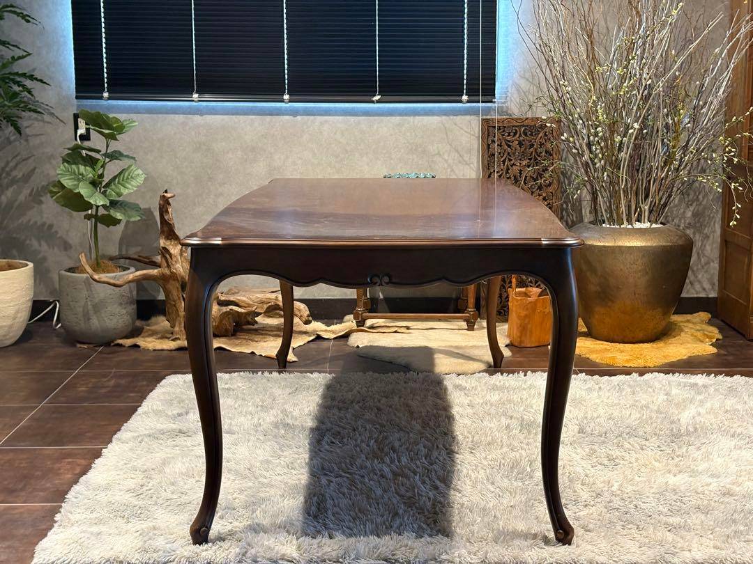 カリモク　karimoku 猫脚　クラシック　ダイニングセット　金華山織　IKG