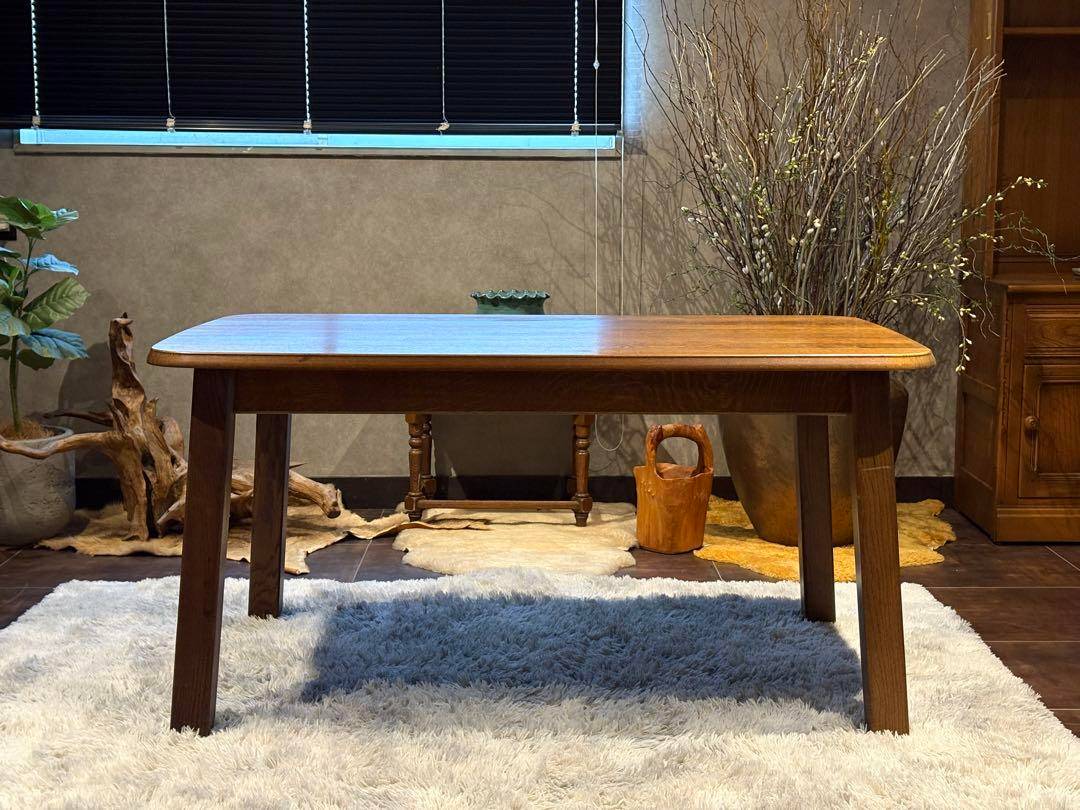 希少　洋風　ダイニングテーブル　オーク材　高級家具　ヴィンテージ　RZ