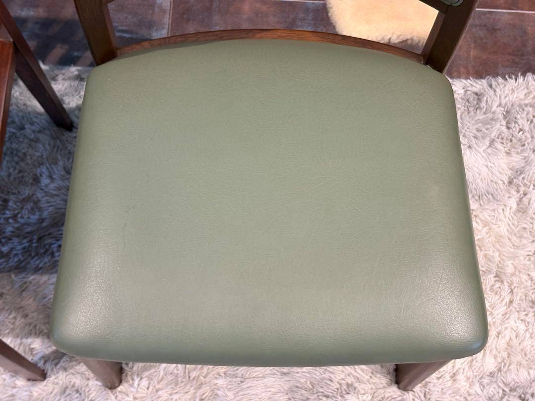 希少　飛騨産業　グリーンレザー　domani ドマーニ　スポークチェア　nG 飛騨産業