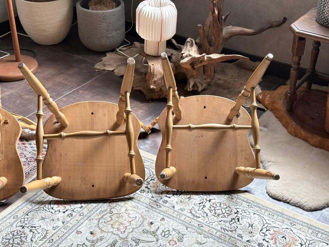 ウィンザーチェア　ナチュラル　スポークチェア　レトロ　ビンテージ　SZ