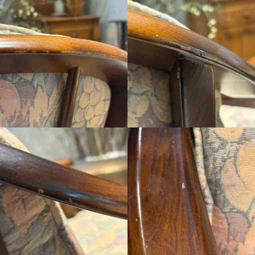 ①karimoku カリモク　アームチェア　ダイニングチェア　キャスター付　nZ