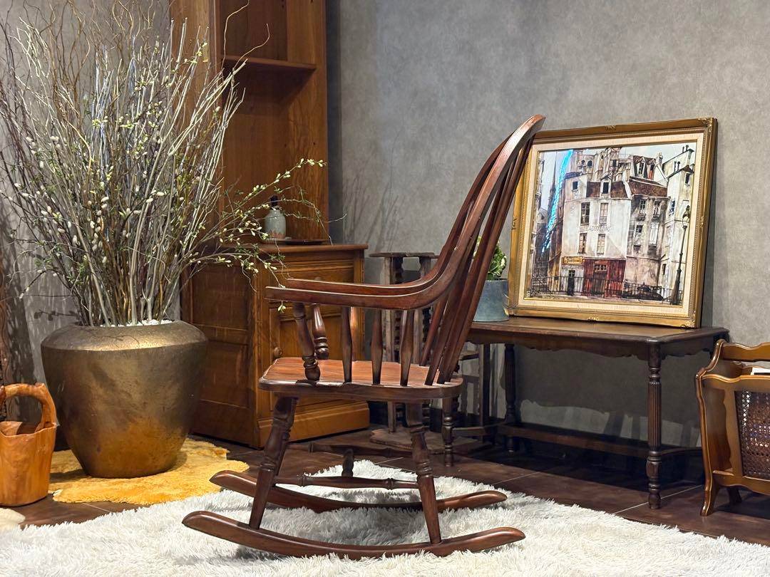 ロッキングチェア　東谷　AZUMAYA 無垢材　アンティーク　ビンテージ　IZZ