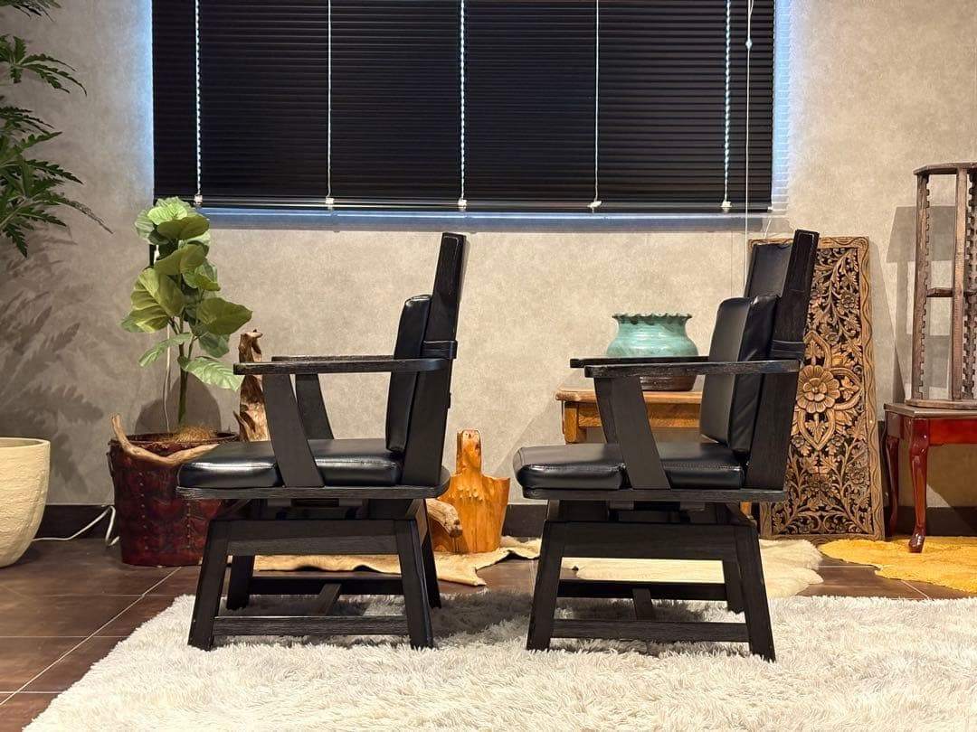 ダイニングチェア　回転式チェア　アームチェア　椅子　リビングチェア　Sn